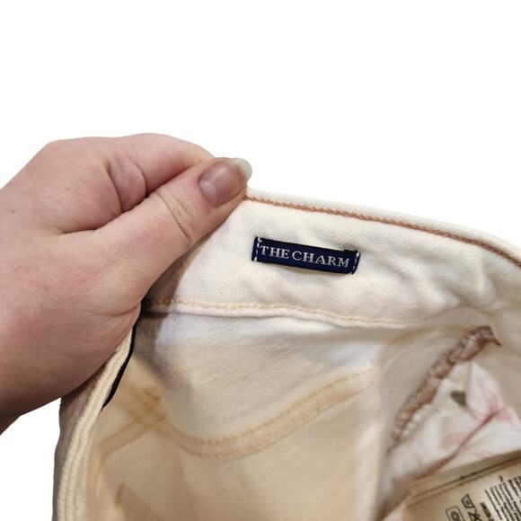 Scotch & Soda White Denim Frayed Hem Mid Rise The Charm Bootcut Jeans Sze 28/32 - Picture 9 of 16